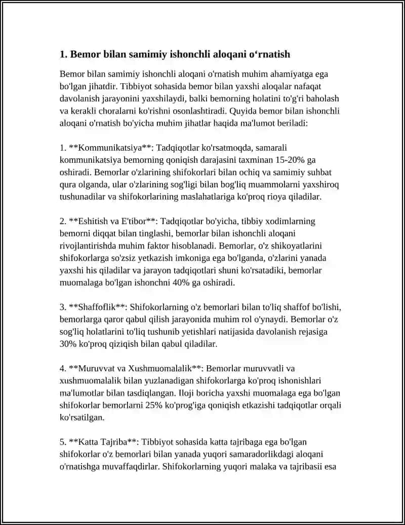 PATSIENT BILAN VERBAL VA NOVERBAL MULOQAT KOʻNIKMALARI 4
