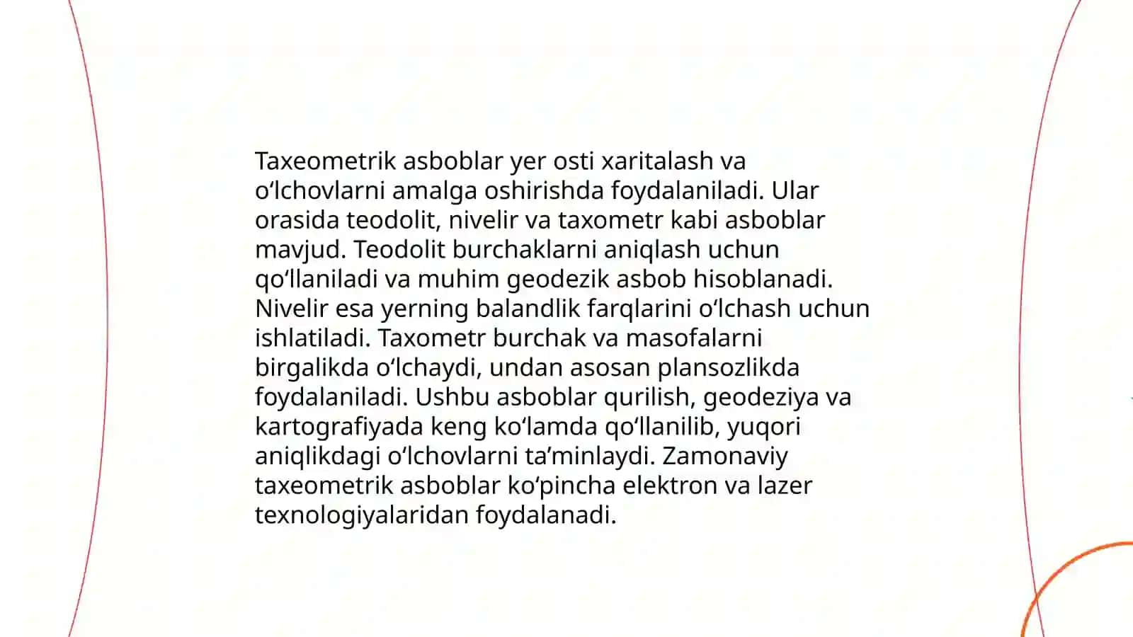 Taxeometrik yo‘l o‘tkazishdagi hisoblash ishlari 4