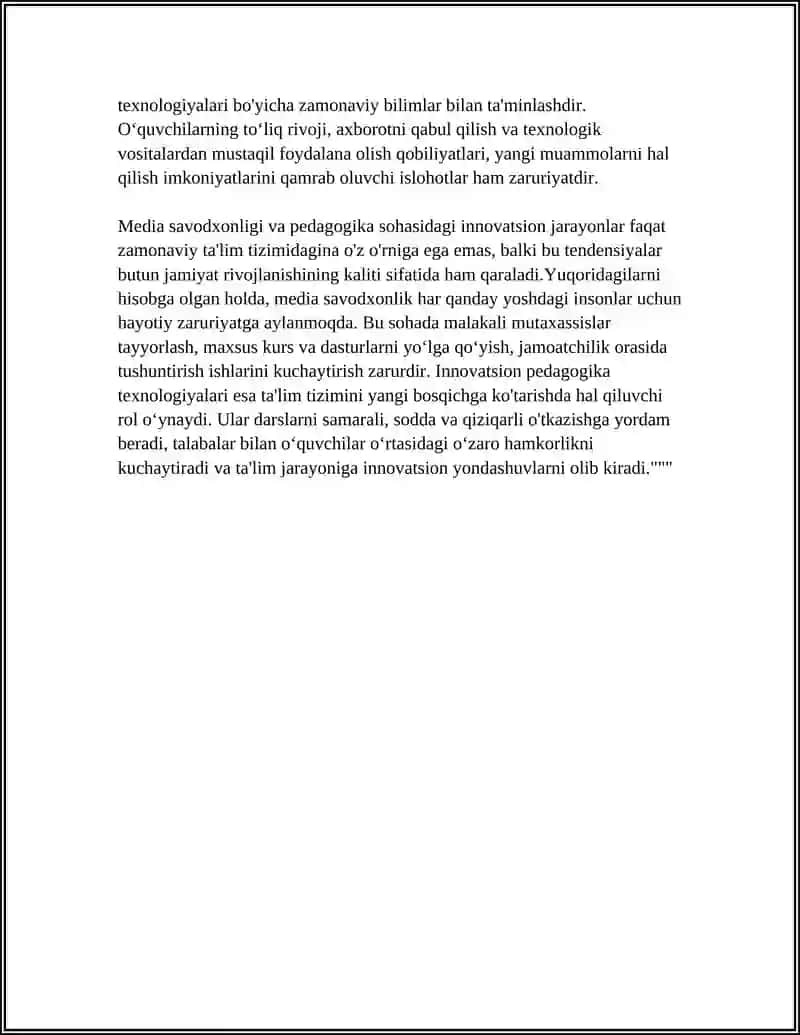 MEDIA MADANIYATI VA INNOVATSION PEDAGOGIKA 4