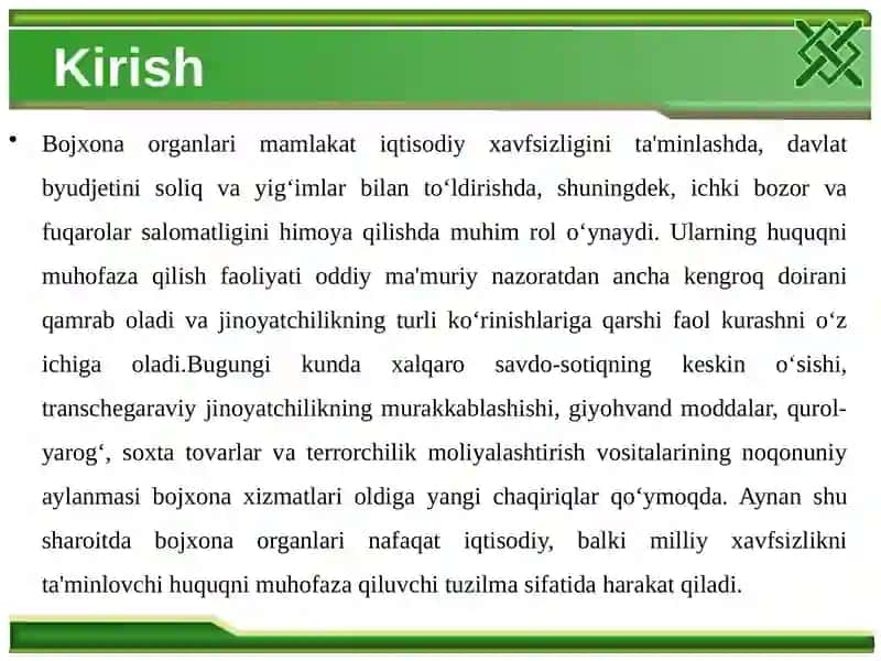 Bojxona Organlarining Huquqni Muhofaza Qilish Faoliyatidagi Maqsad va Vazifalari 4
