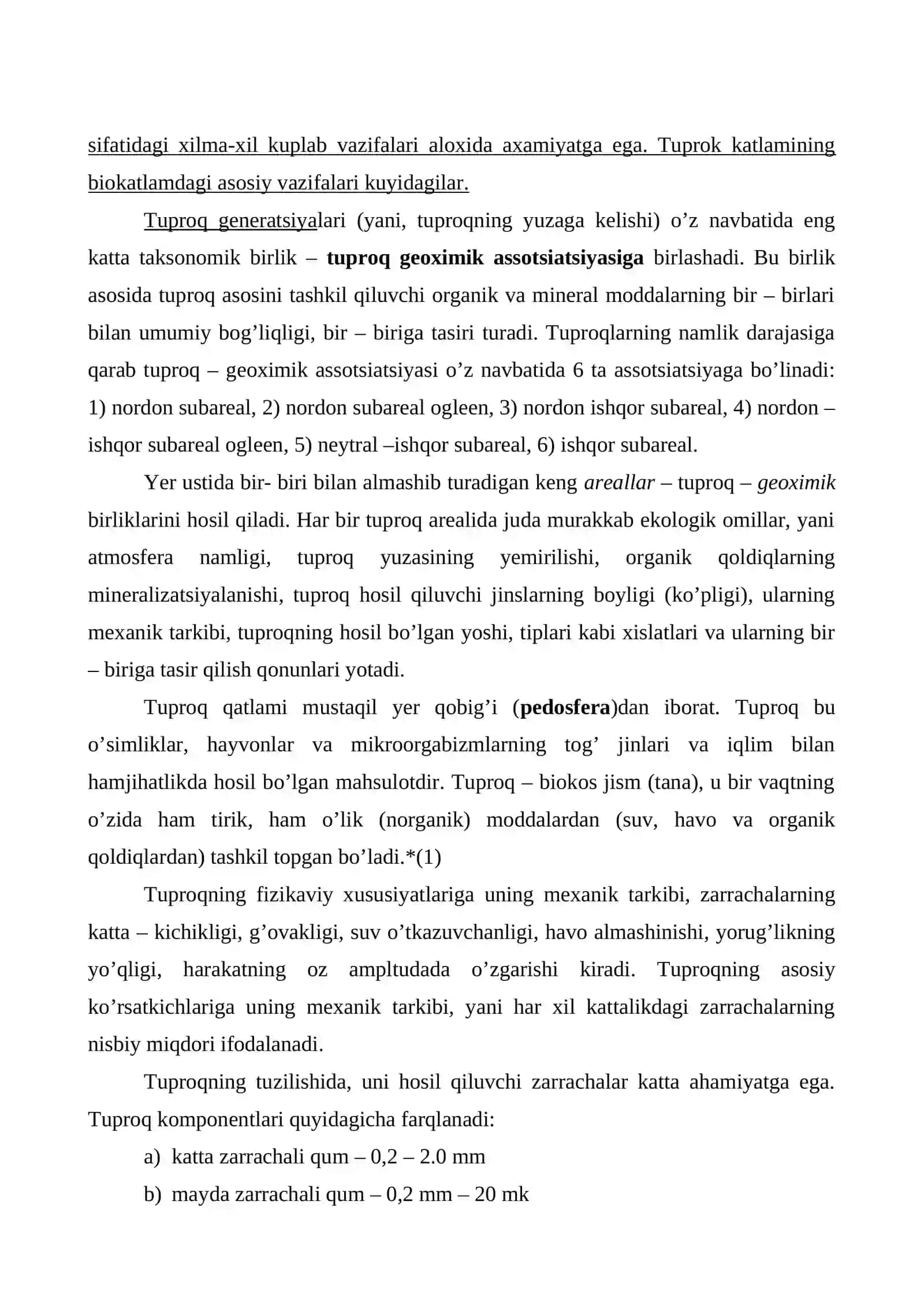 Tuproq Ekologiyasi 4