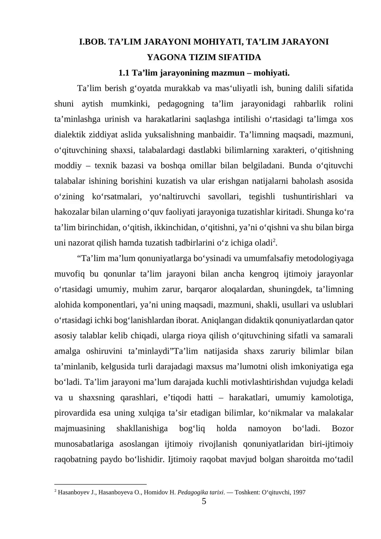 TA’LIM JARAYONI YAXLIT TIZIM SIFATIDA. TA’LIM TAMOYILLARI. KURS ISHI 4
