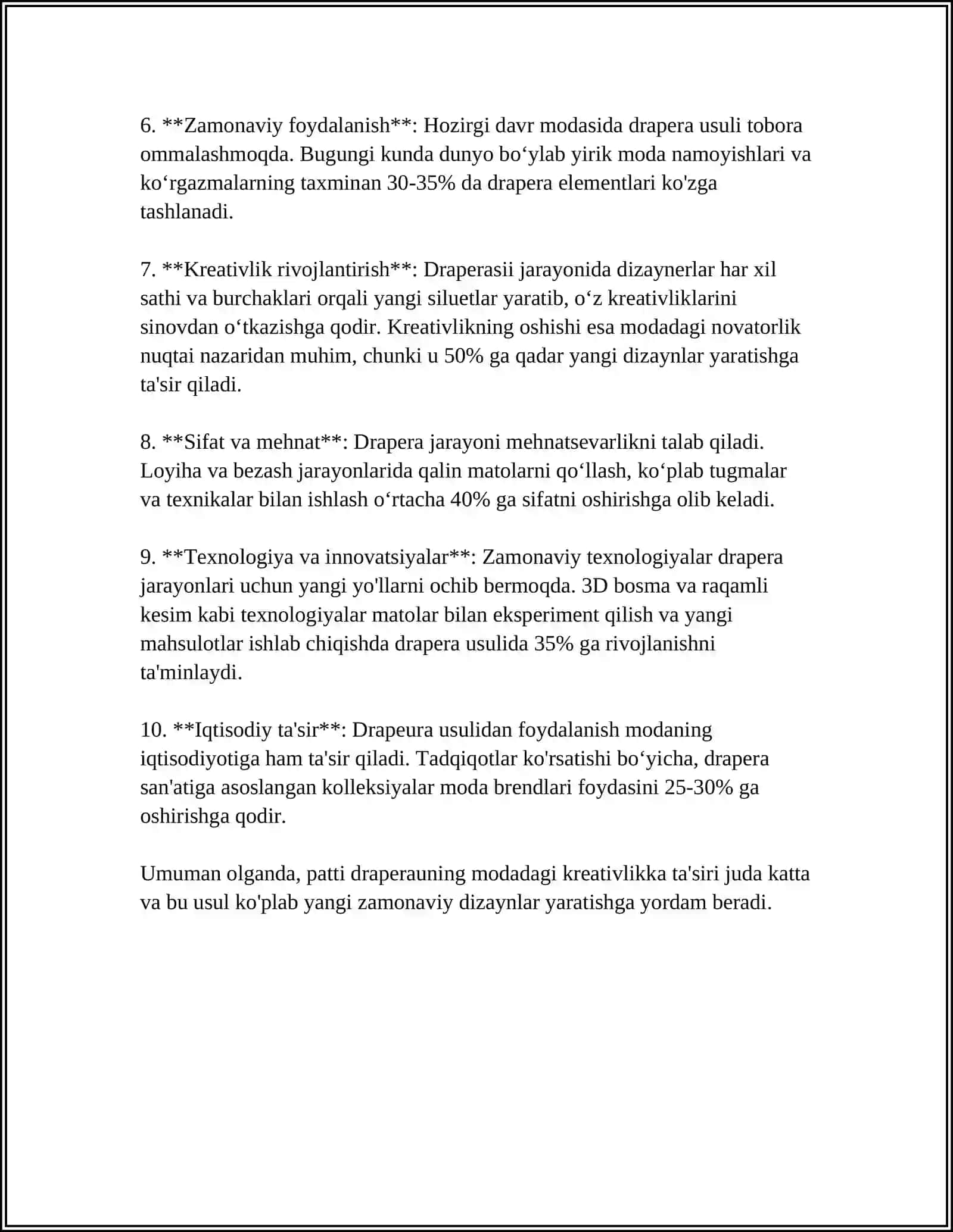 PATTI DRAPEAUNING KREATIVLIKKA OID PEDAGOGIK FIKRLARI 4