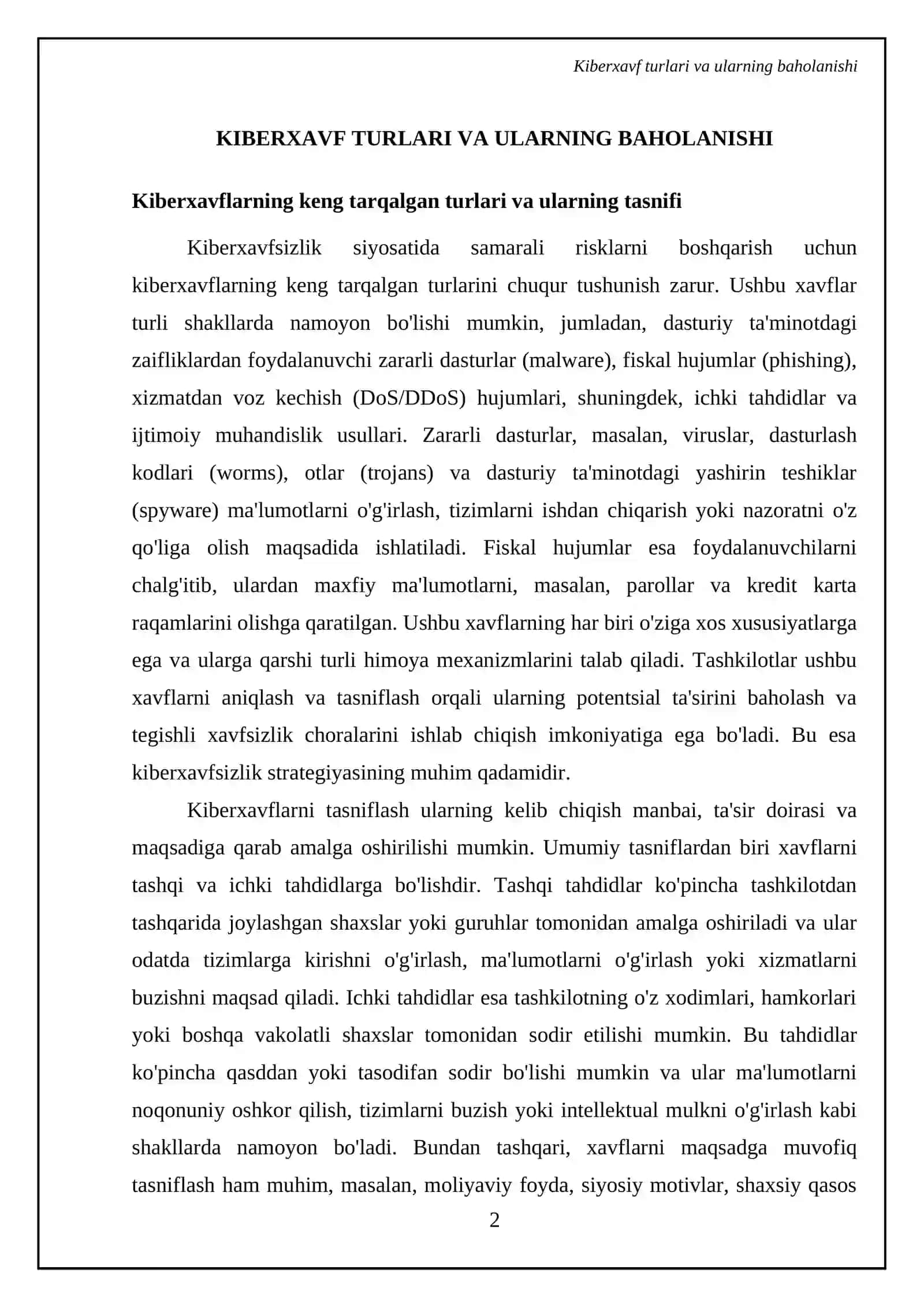 Kiberxavfsizlik siyosatida risklarni boshqarish 4