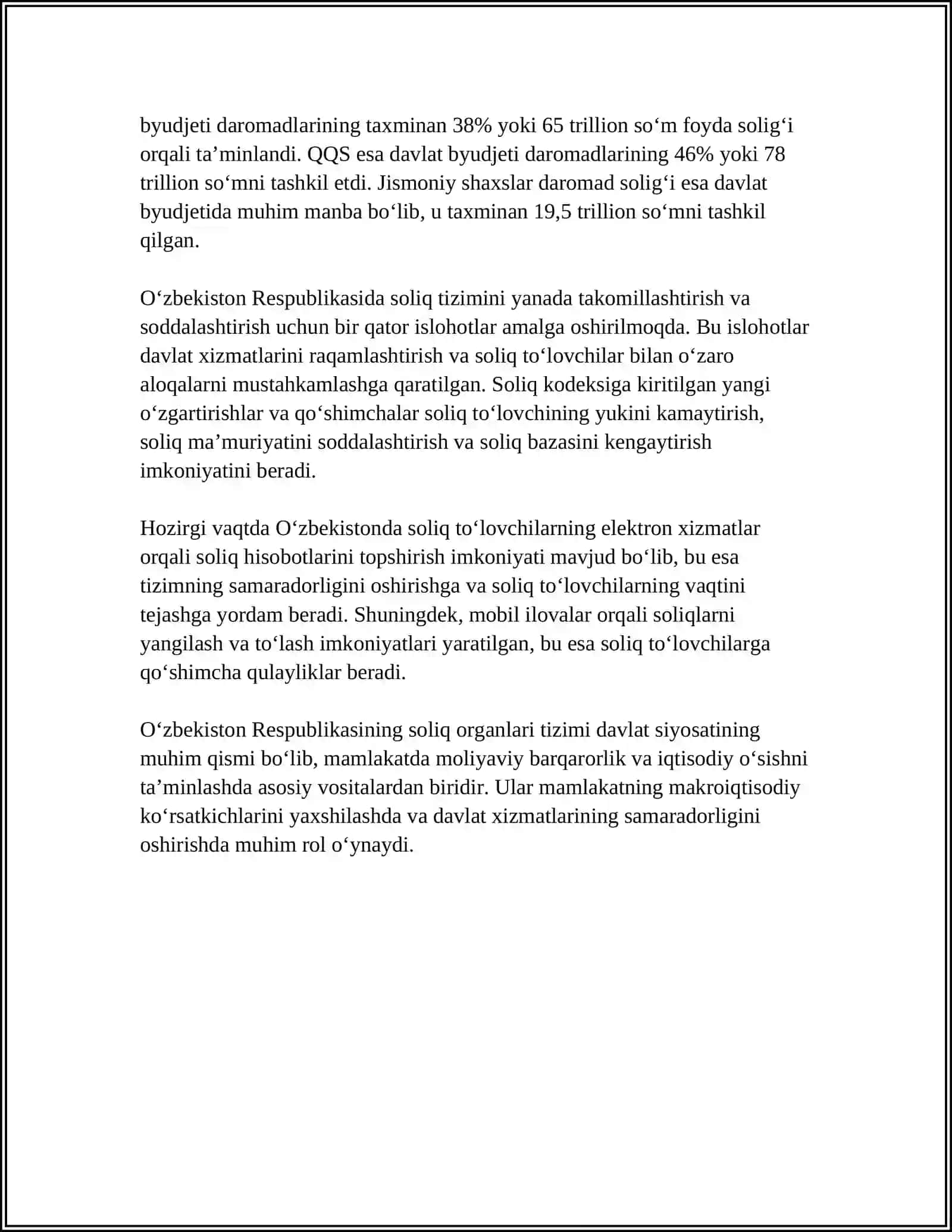 SOLIQ ORGANLARINING TARKIBI, TUZILISHI VA VAKOLATLARI 4