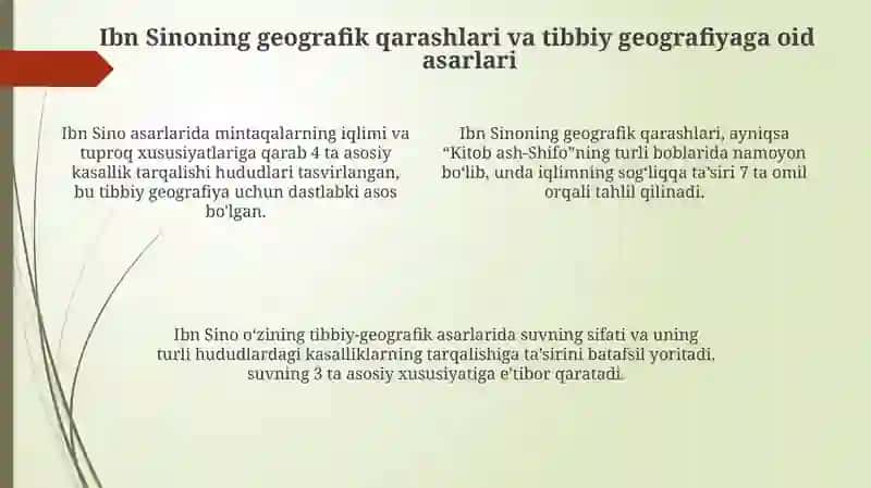 Ibn Sino va Tibbiy Geografiya 4