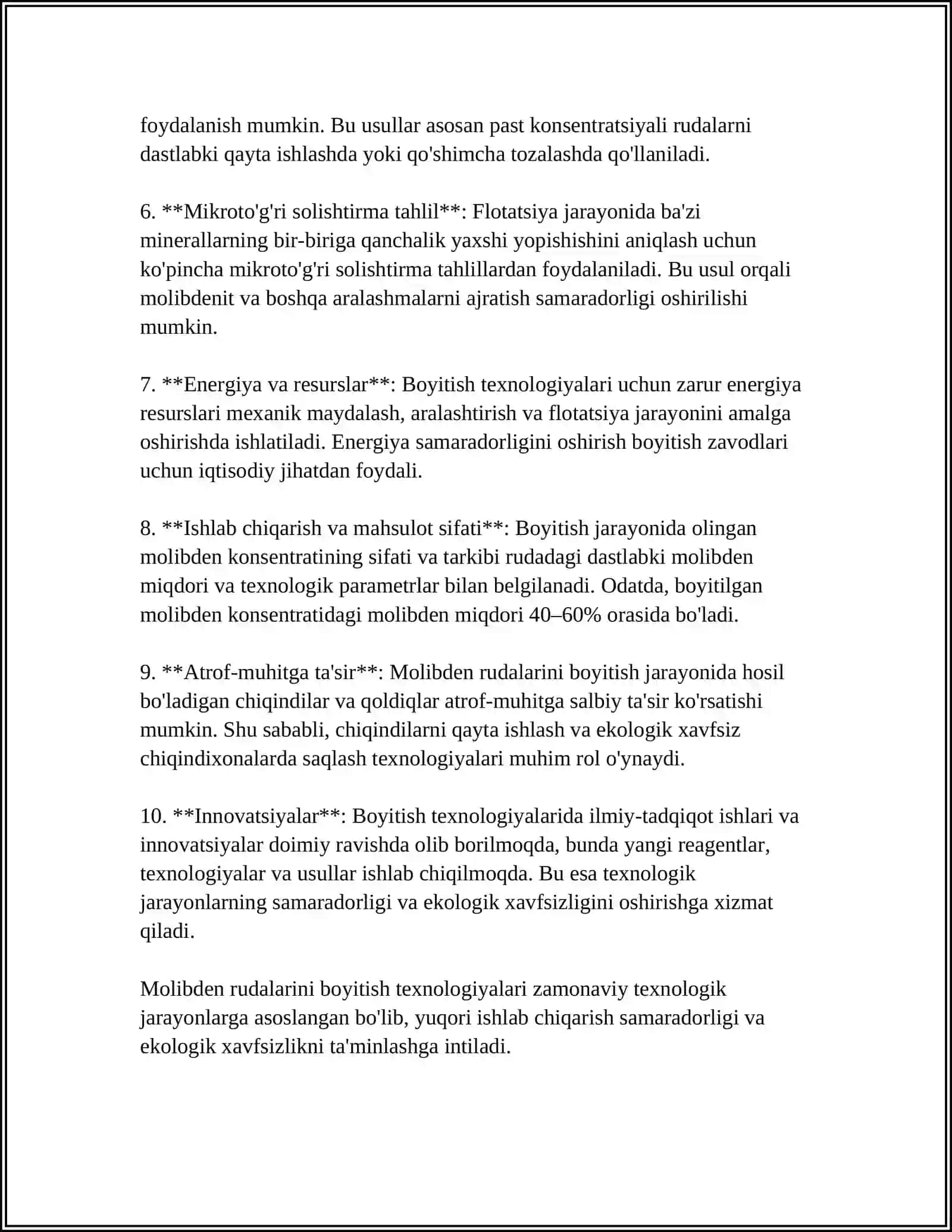 MOLIBDEN RUDALARINI BOYITISH TEXNOLOGIYASI 4