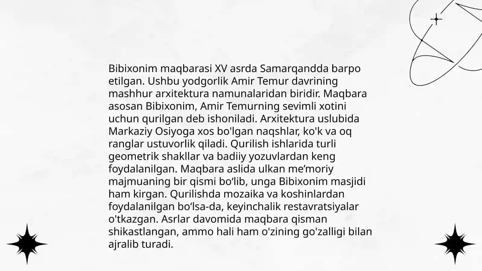 Go'ri Amir va Bibixonim maqbaralari 4
