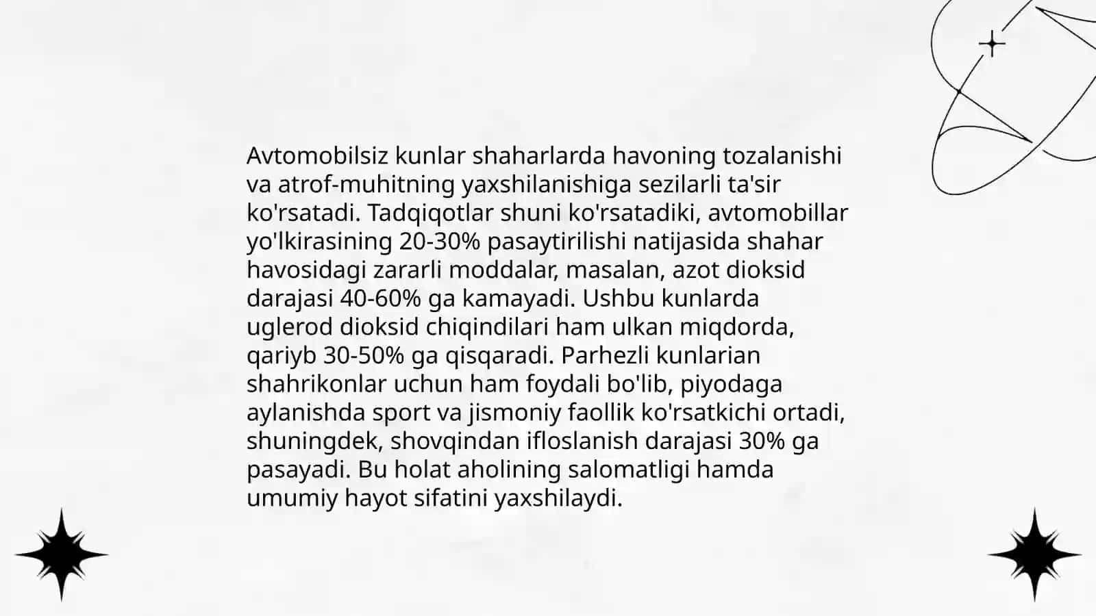 O'zbekistonda avtomabilsiz kun 4