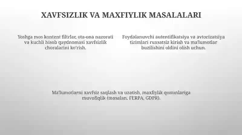 Pedagogik dasturiy vositalar yaratishga qoyiladigan talablar 4