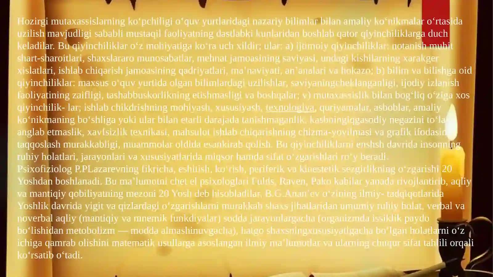 Mavzu: Yoshlik yetuklik va kexsalik davridagi psixik xususiyatlar 4