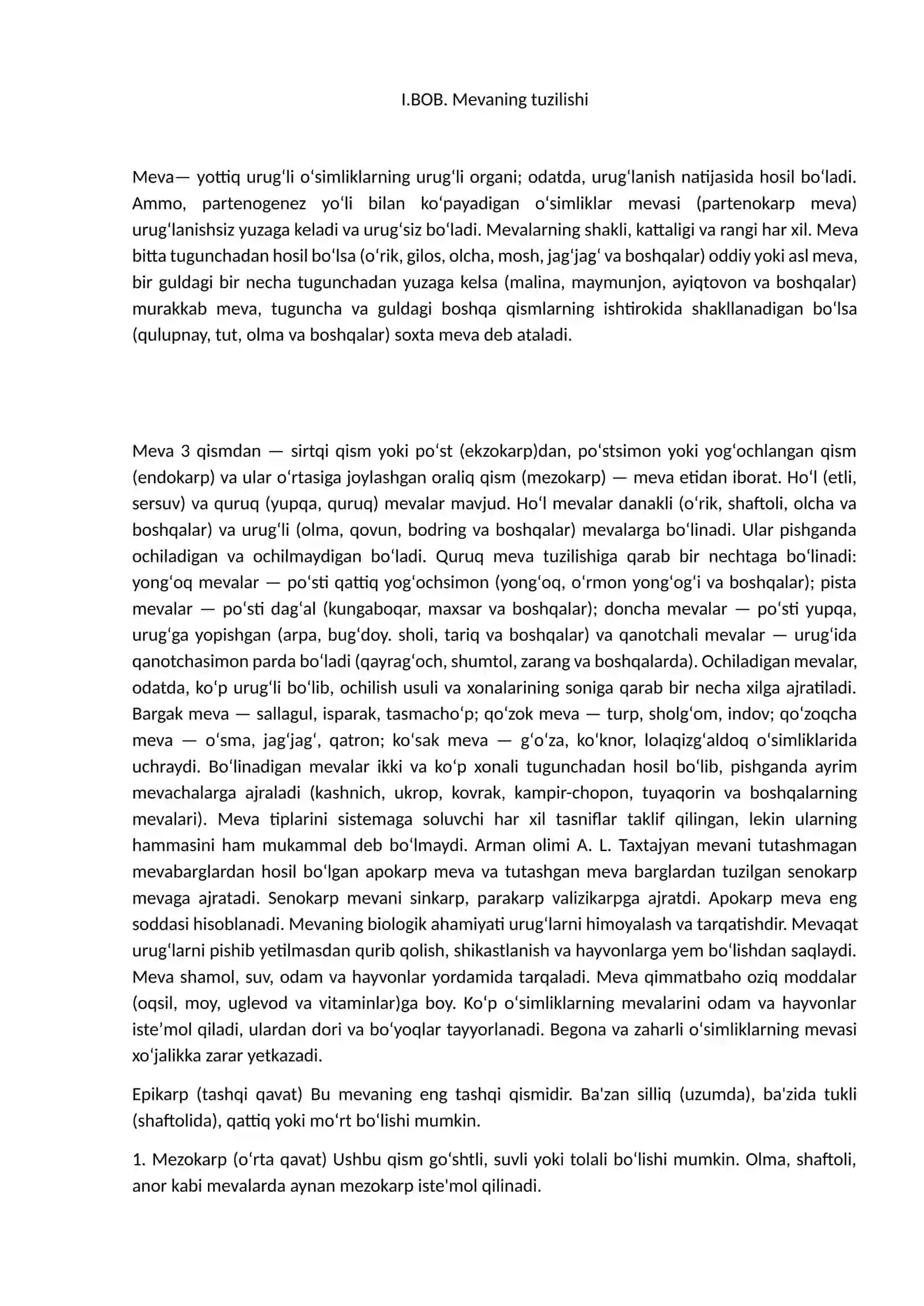 Mevalarning tuzilishi va tiplari 4