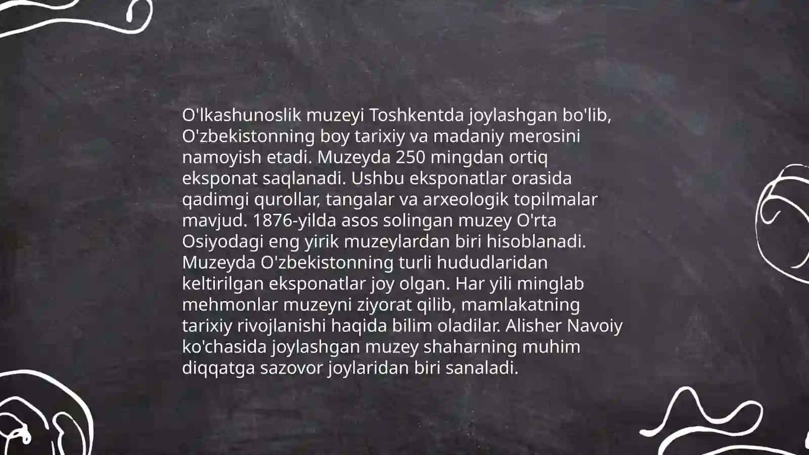 Toshkent shahridagi tarixiy muzeylar ro'yxati 4