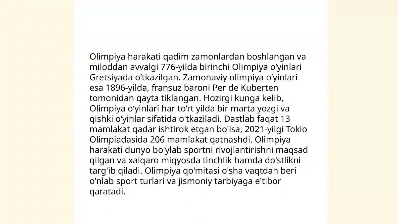 Xalqaro sport harakatining rivojlanishi 4