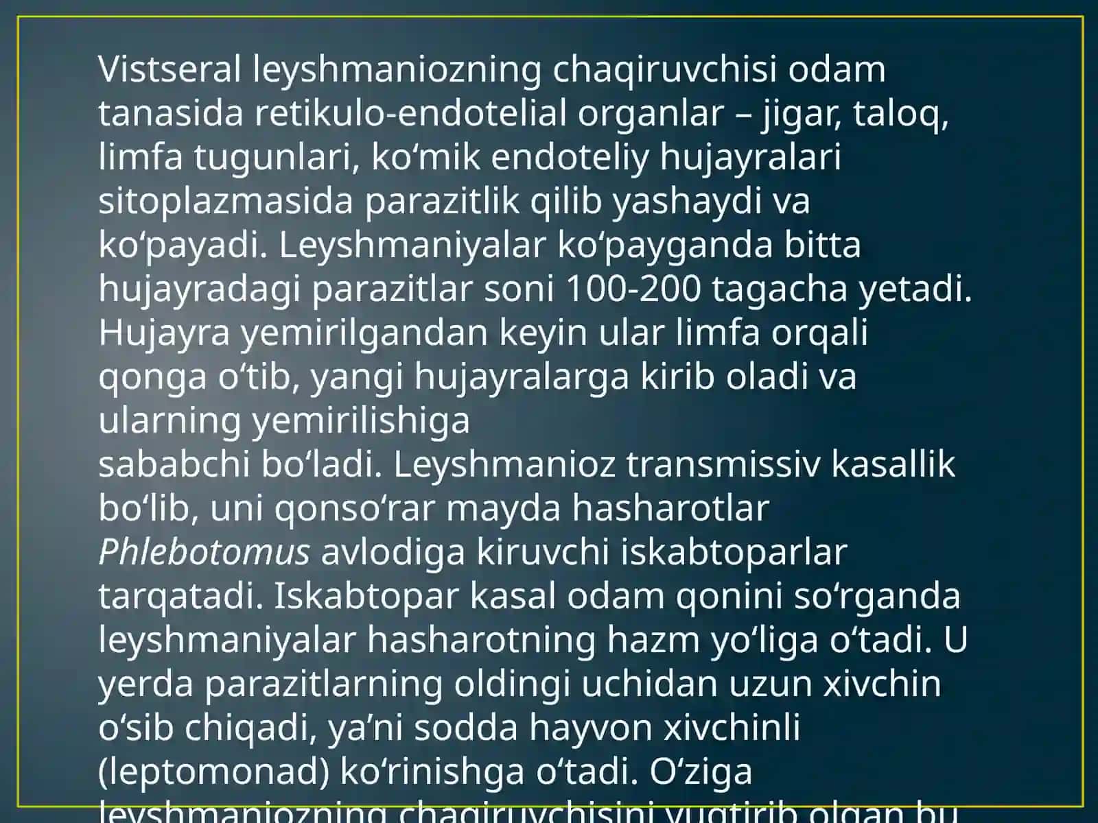O‘zbekistonda uchraydigan protozoy kasalliklar va ularga qarshi kurashish usullari 4