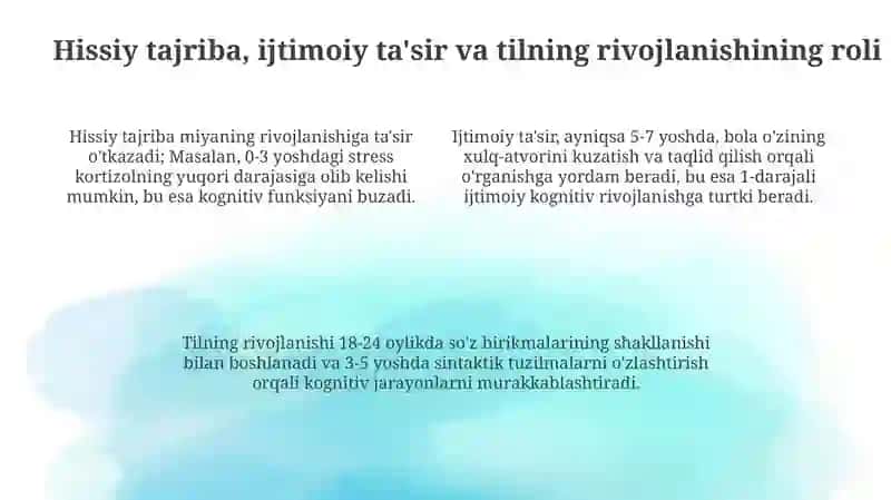 Kognitiv jarayonlarning shakllanishi 4
