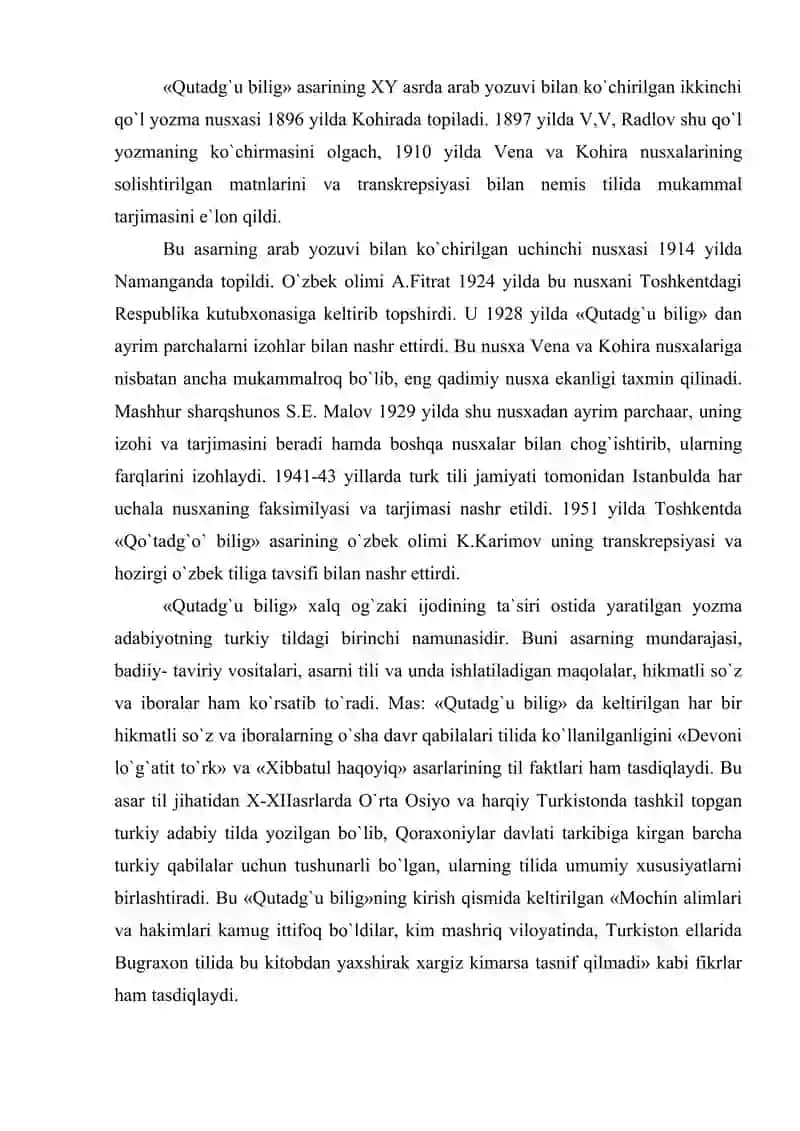 Eski o`zbek adabiy tilining shakllanishida qarluq-chigil-uyg`ur til birligining ahamiyati 4