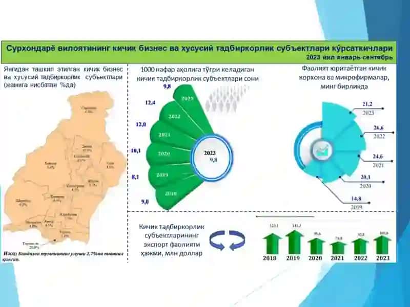 Kichik biznesning hududlar kesimidagi rivojlanish ko‘rsatkichlari statistikasi 4