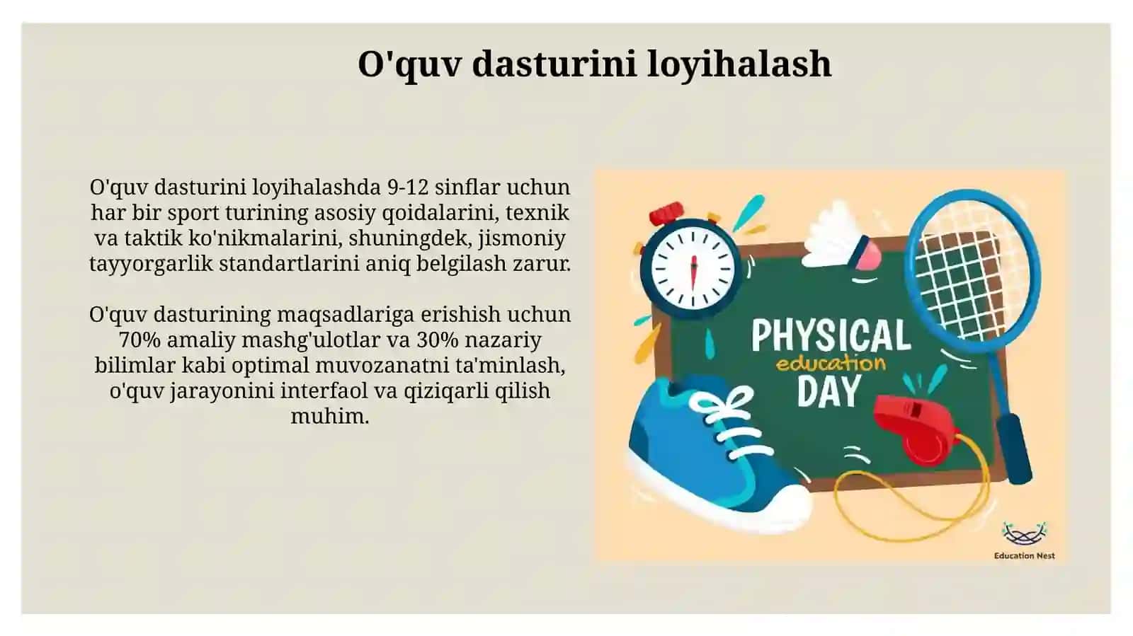 Jismoniy tarbiya va sport talimi dasturi 4