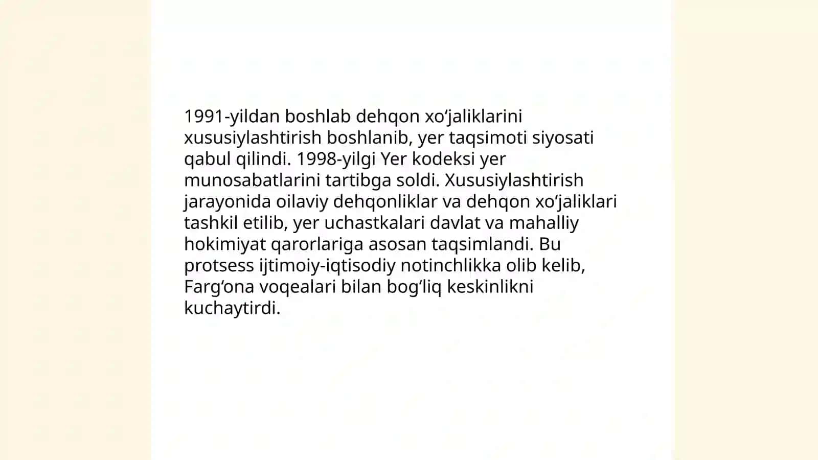 O’zbekistonda ijtimoiy-iqtisodiy hayotning keskinlashuvi va Farg’ona voqealari 4
