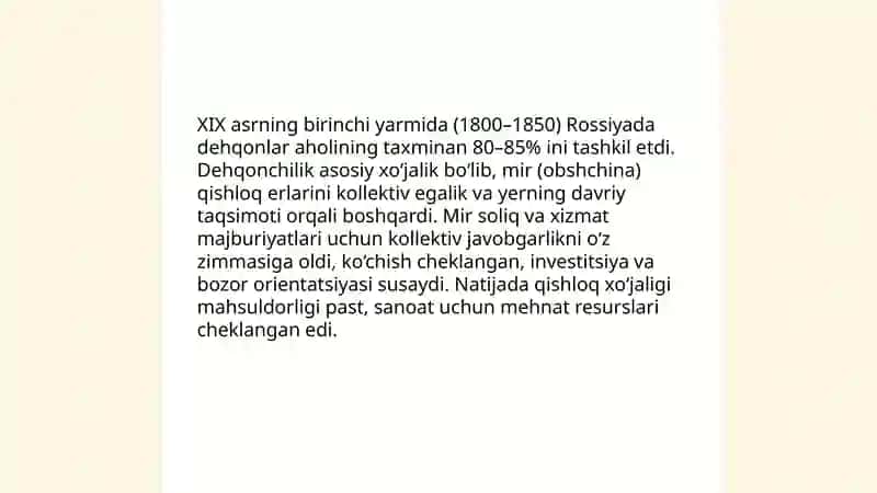Serflik tizimi va uning qishloq xo‘jaligiga ta’siri 4