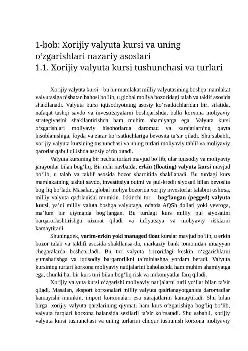 Xorijiy valyuta kursi farqlarning moliyaviy natijalarga ta'siri 4