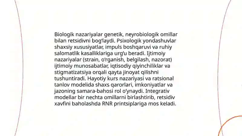 Retsidiv jinoyatchilikning kriminologik tavsifi va uning oldini olish 4