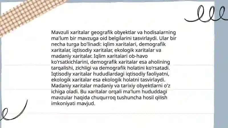 Mavzuli va maxsus xaritalarni loyihalash 4