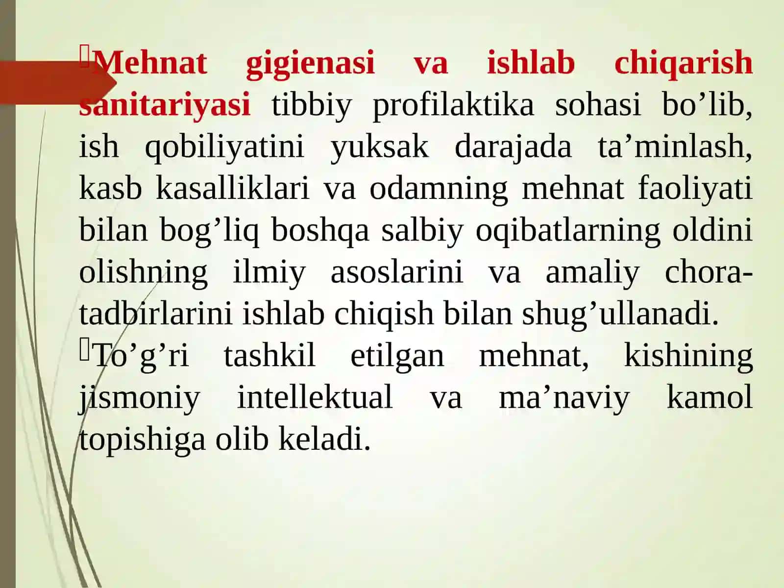 Ishlab chiqarishning sanitariyasi va gigienasi me`yorlari 4