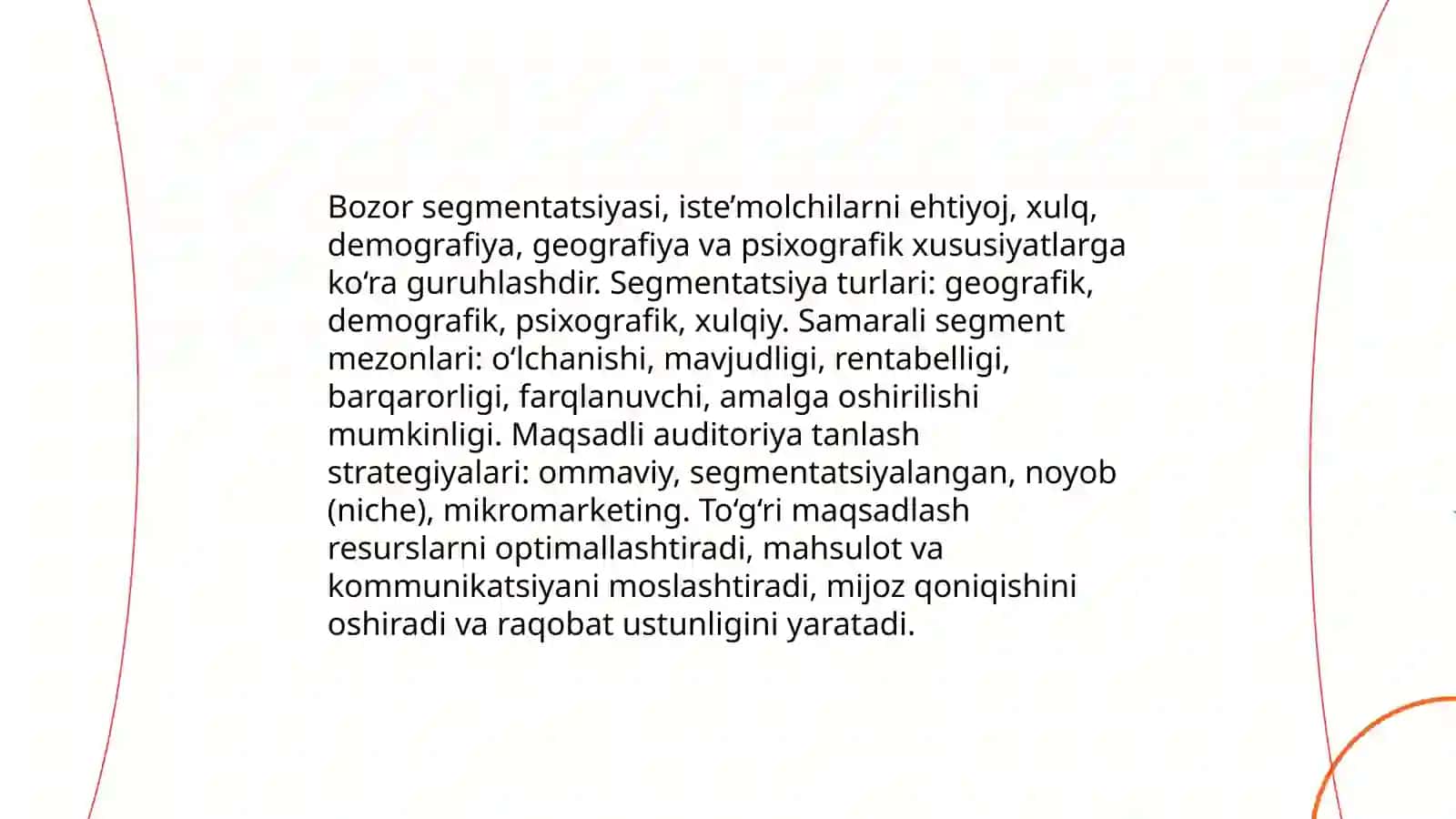 Marketingning funksiyalari, vazifalari va tamoyillari 4