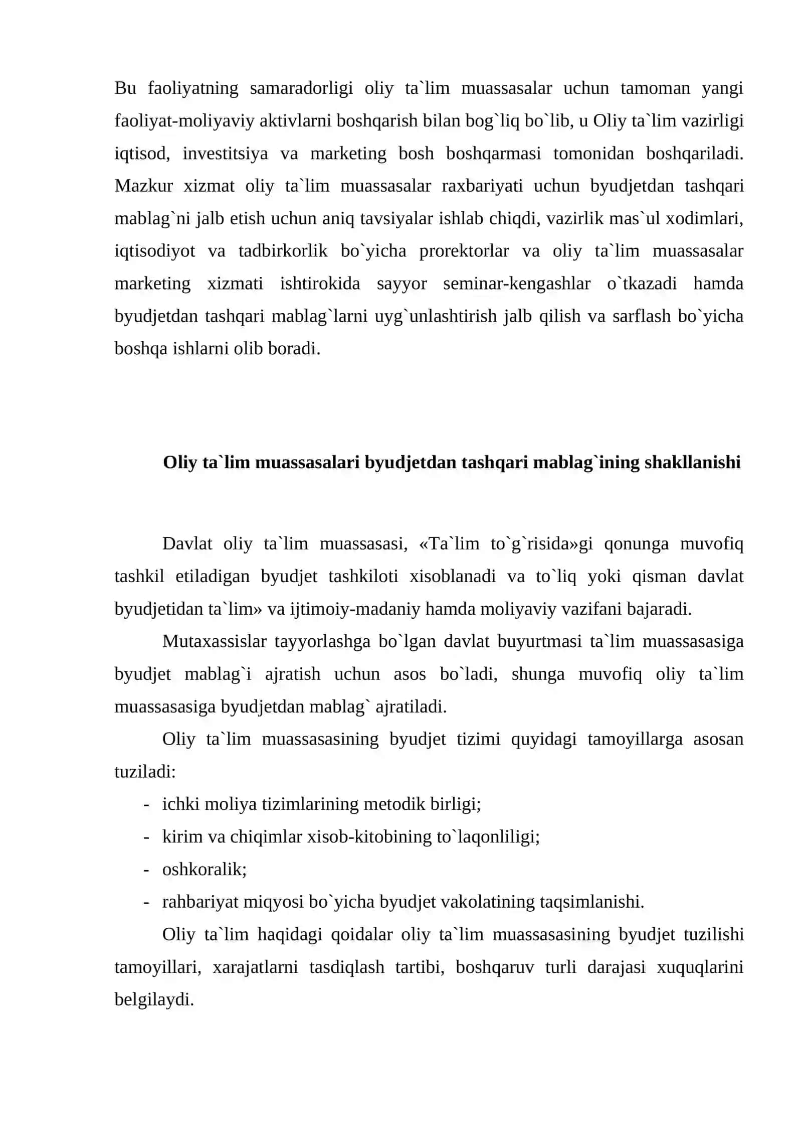 Ta'lim tarmog'ining iqtisodiyotdagi o'rni va moliyalashtirish masalalari 4