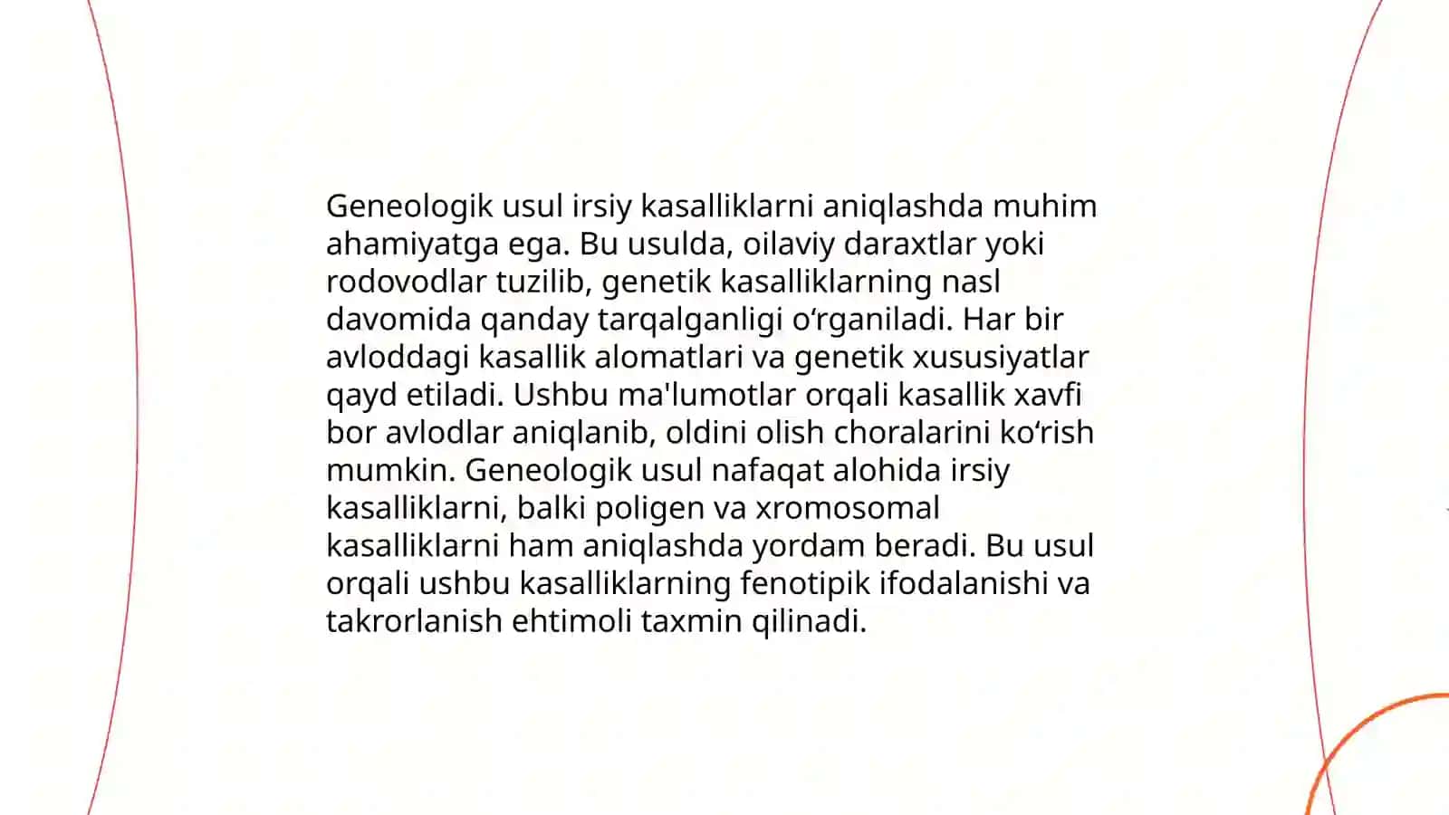 Geneologik usulning irsiy kasallilarni aniqlashda qo'llanishi 4
