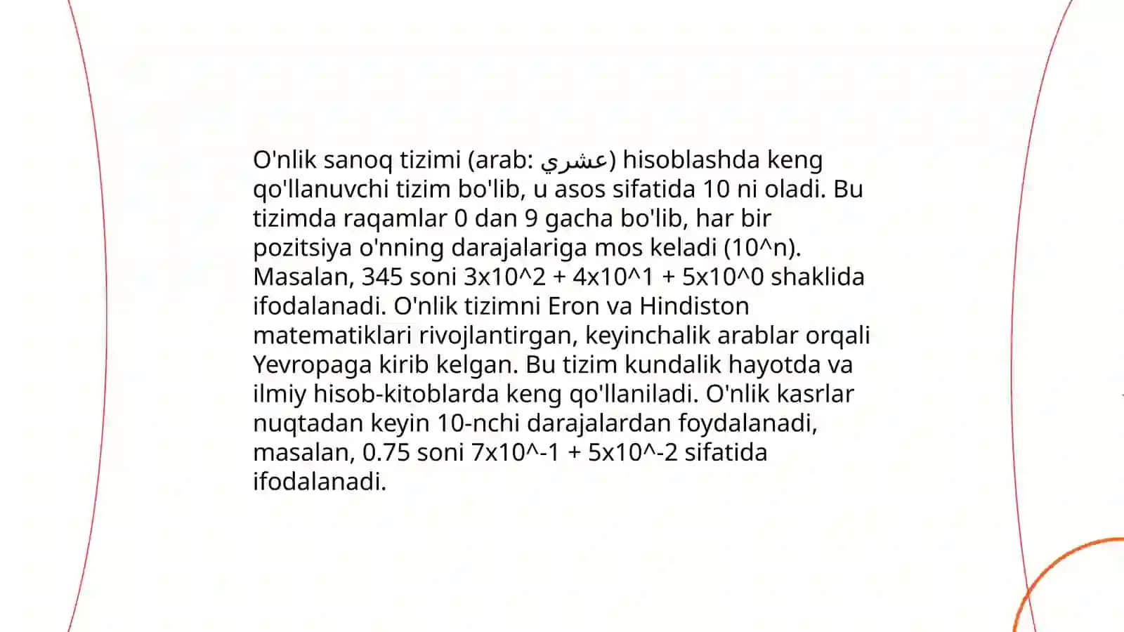 Sanoq tizimlari tarixi 4