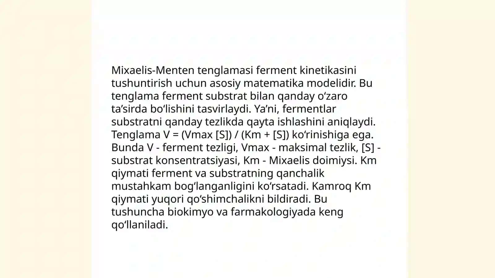 Oddiy fermentativ jarayonlar kinetikasi 4