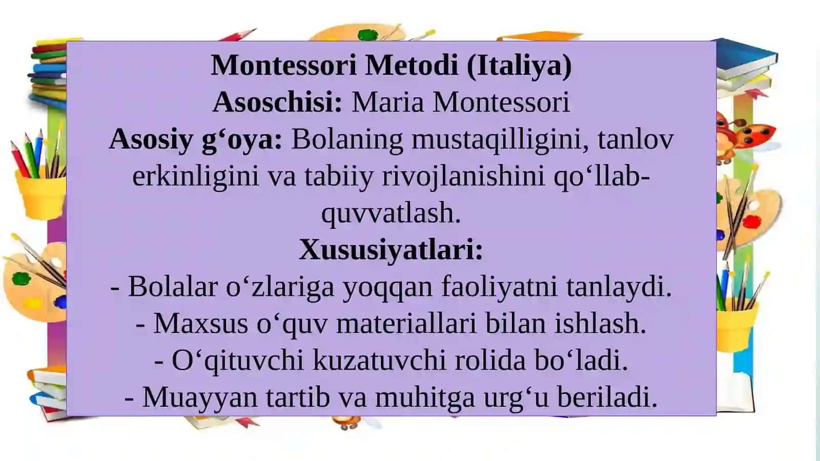 XORIJ MAMLAKATLARIDA ILK YOSHDAGI BOLALAR BILAN ISHLASH METODLARINI O‘RGANISH 4