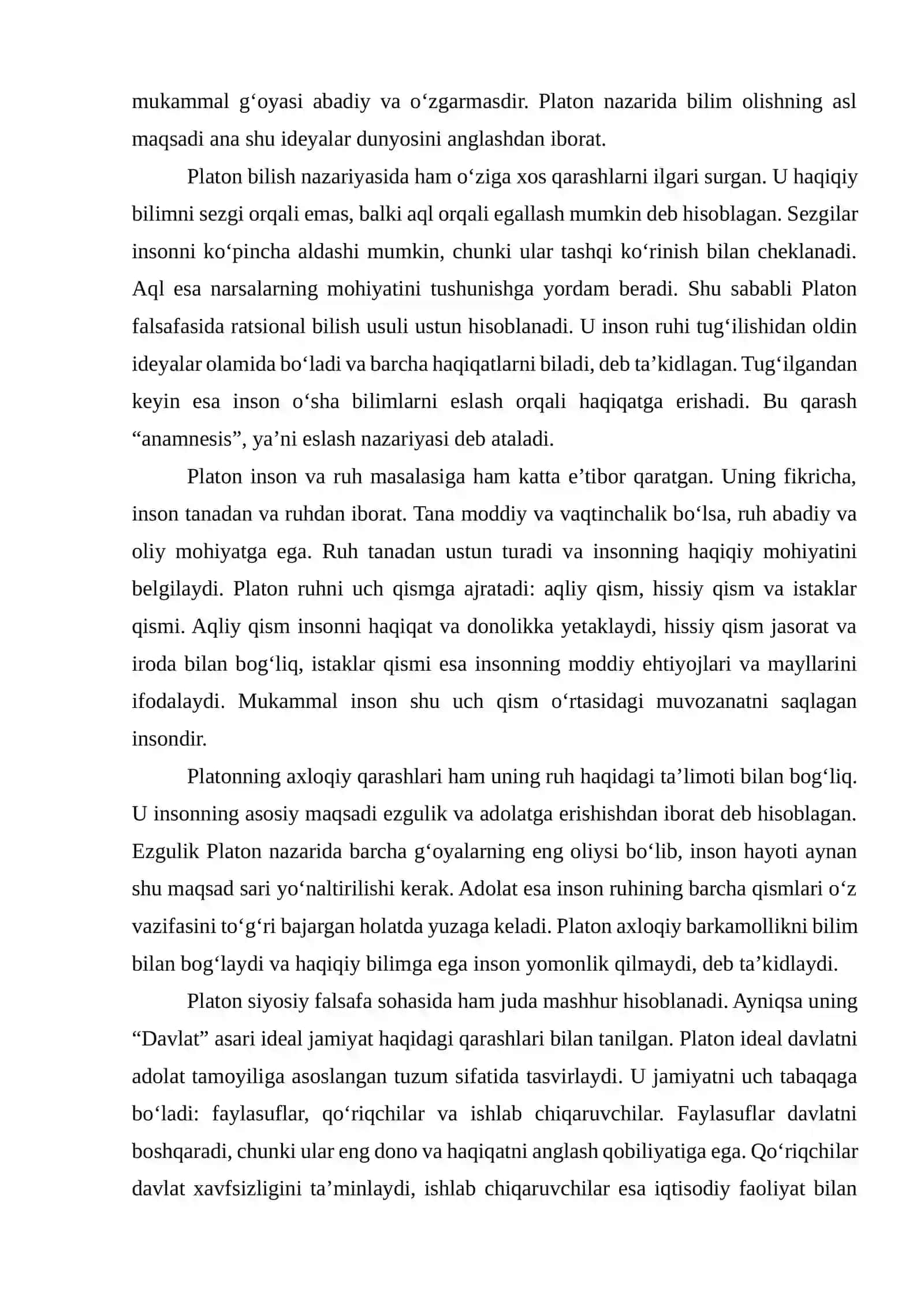 YEVROPA MUTAFAKKIRLARI PLATON, R. DEKART VA D. YUMNING FALSAFAGA OID QARASHLARINI QIYOSIY TAHLILI 4
