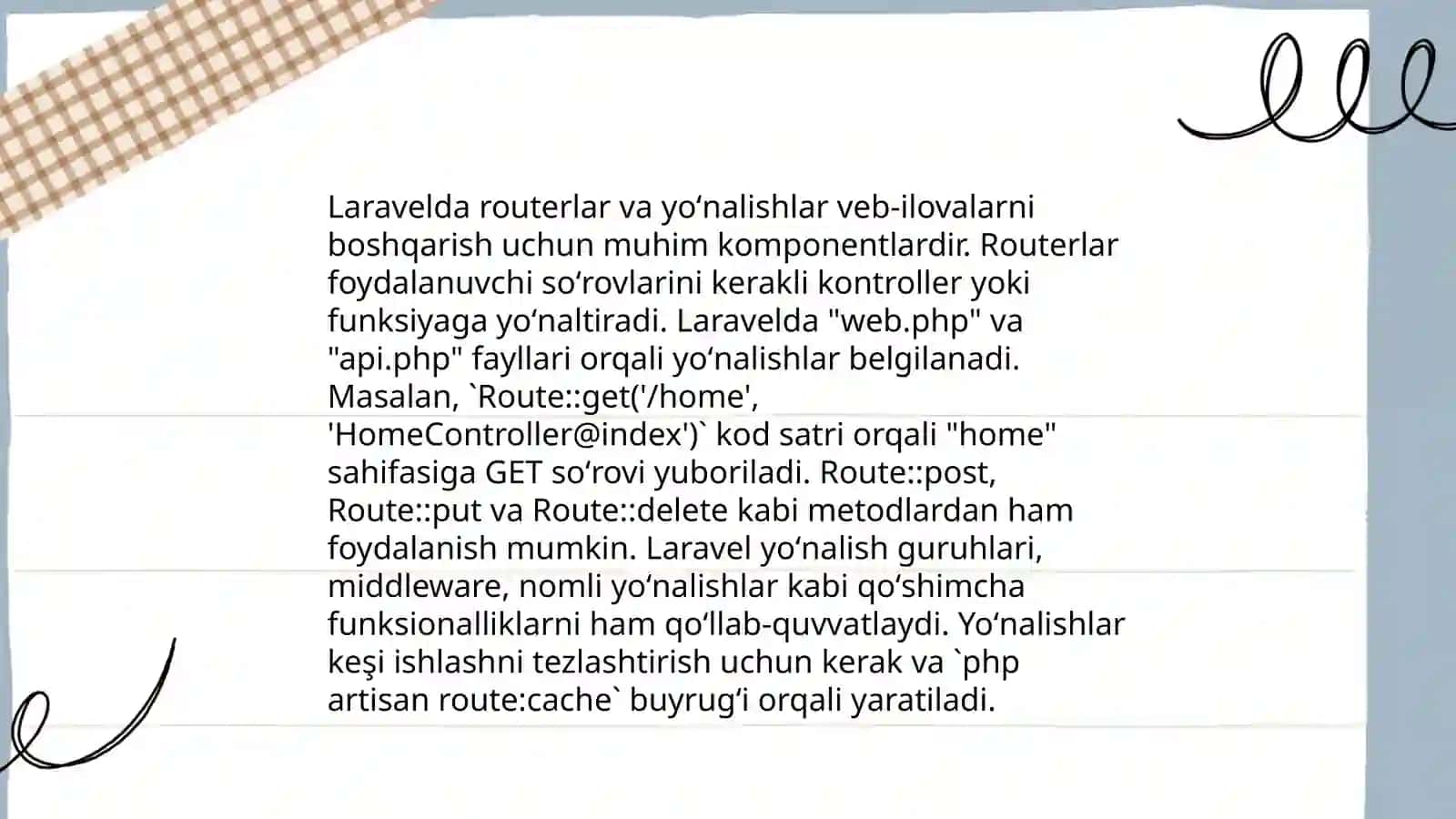 Laravel freymvorki bilan ishlash 4