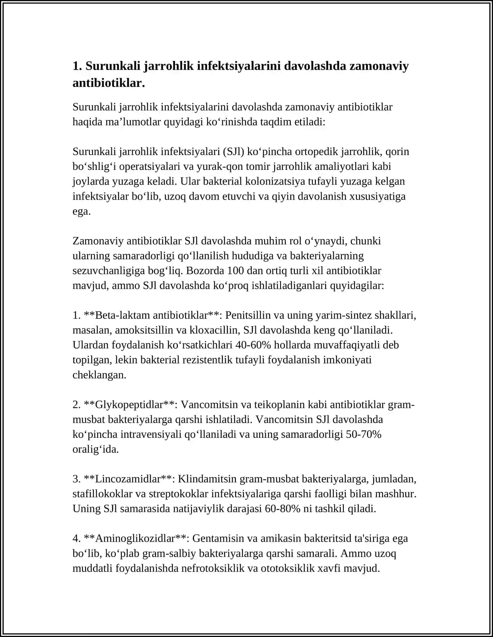 SURUNKALI JARROHLIK INFEKTSIYANI DAVOLASHNING ZAMONAVIY USULLARI 4