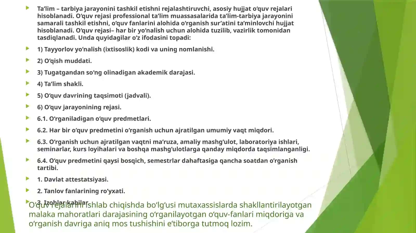 Mutaxassislik fanlari o’quv-me’yoriy hujjatlari va metodik ishlar 4
