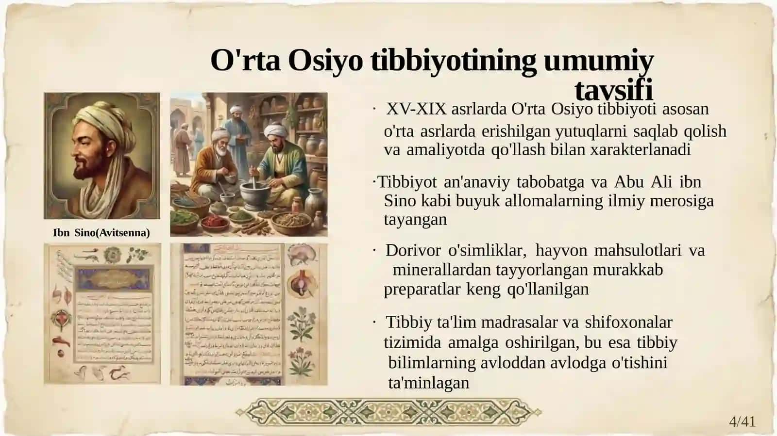 XV asrdan XIX asrgacha G'arb mamlakatlar va O'rta Osiyo tibbiyoti 4