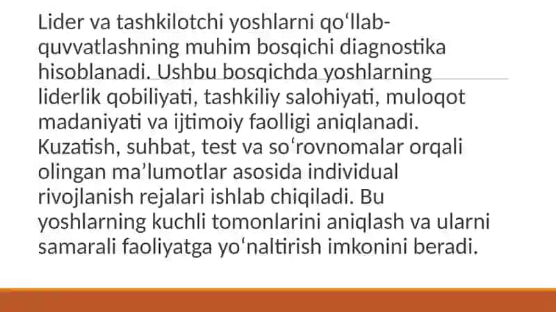 Lidervatashkilotchi yoshlarni ijtimoiy-pedagogik qoʻllab-quvvatlash 4