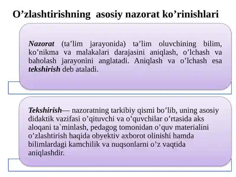 O'quvchilarni bilim, ko'nikmalarini tashxis etish 4