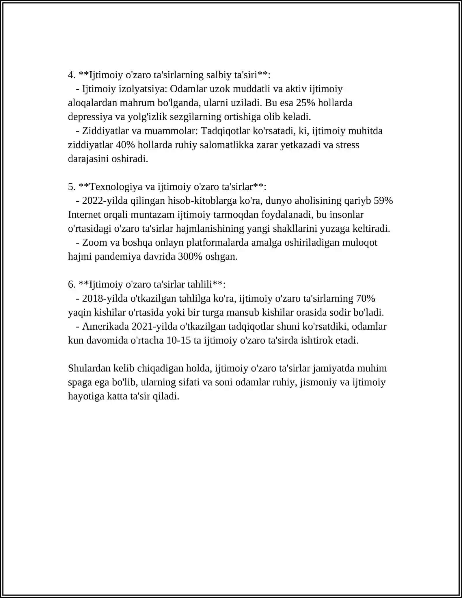 OLAMDAGI UMUMIY ALOQADORLIKNI IFODALOVCHI KATEGORIYA 4