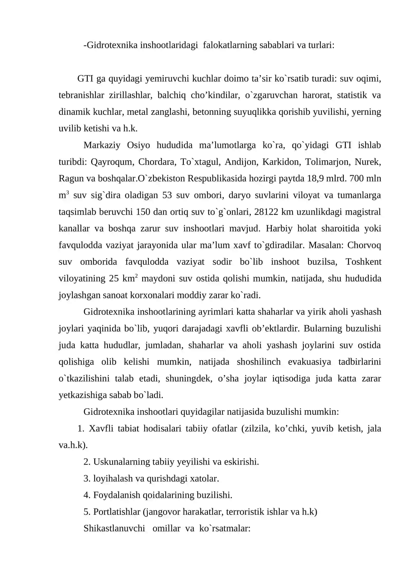 Gidrotexnik obyektlardagi avariyalar va halokatlar 4