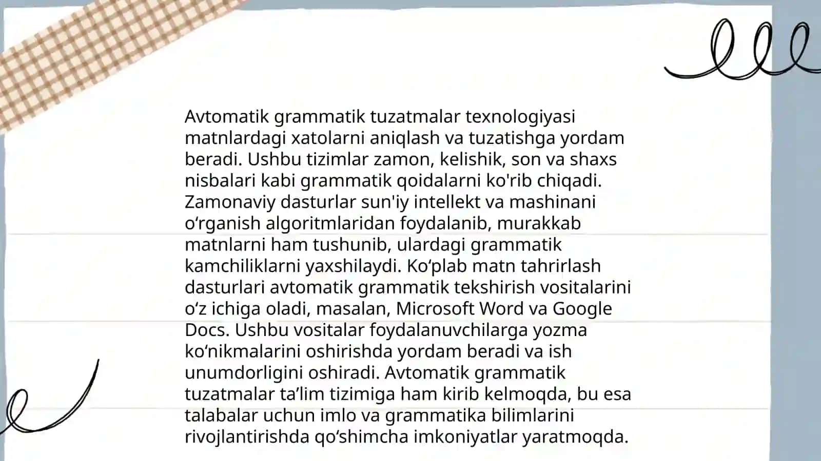 Kompyuter lingvistikasining avtomatik tahrir yo'nalishi 4