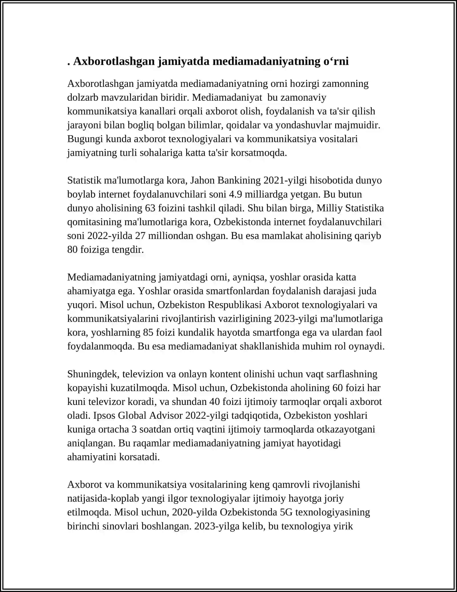 Axborotlashgan jamiyatda mediamadaniyat 4