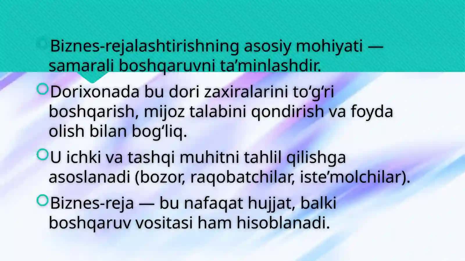 DORIXONA TASHKILOTLARI FAOLIYATINI REJALASHTIRISH 4