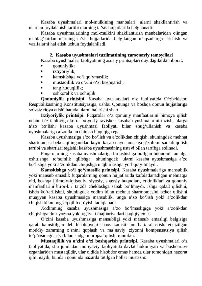 Kasaba Uyushmalari va Xodimlar Bilan Ishlash 4