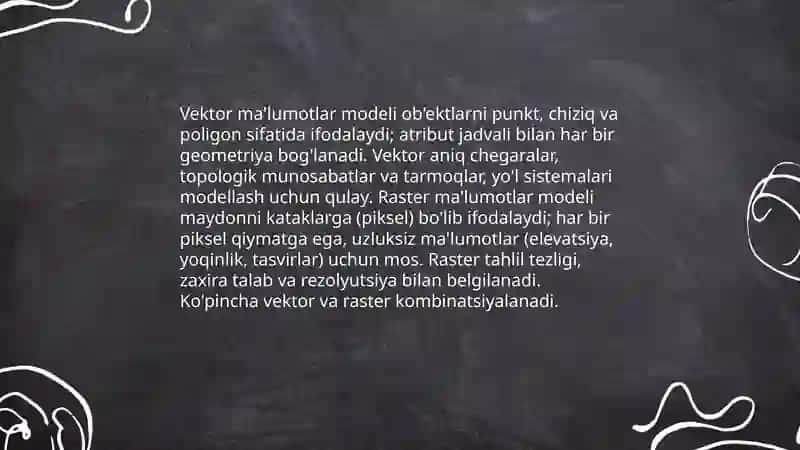 Geoaxborot tizimida ma'lumotlar tushunchasi 4