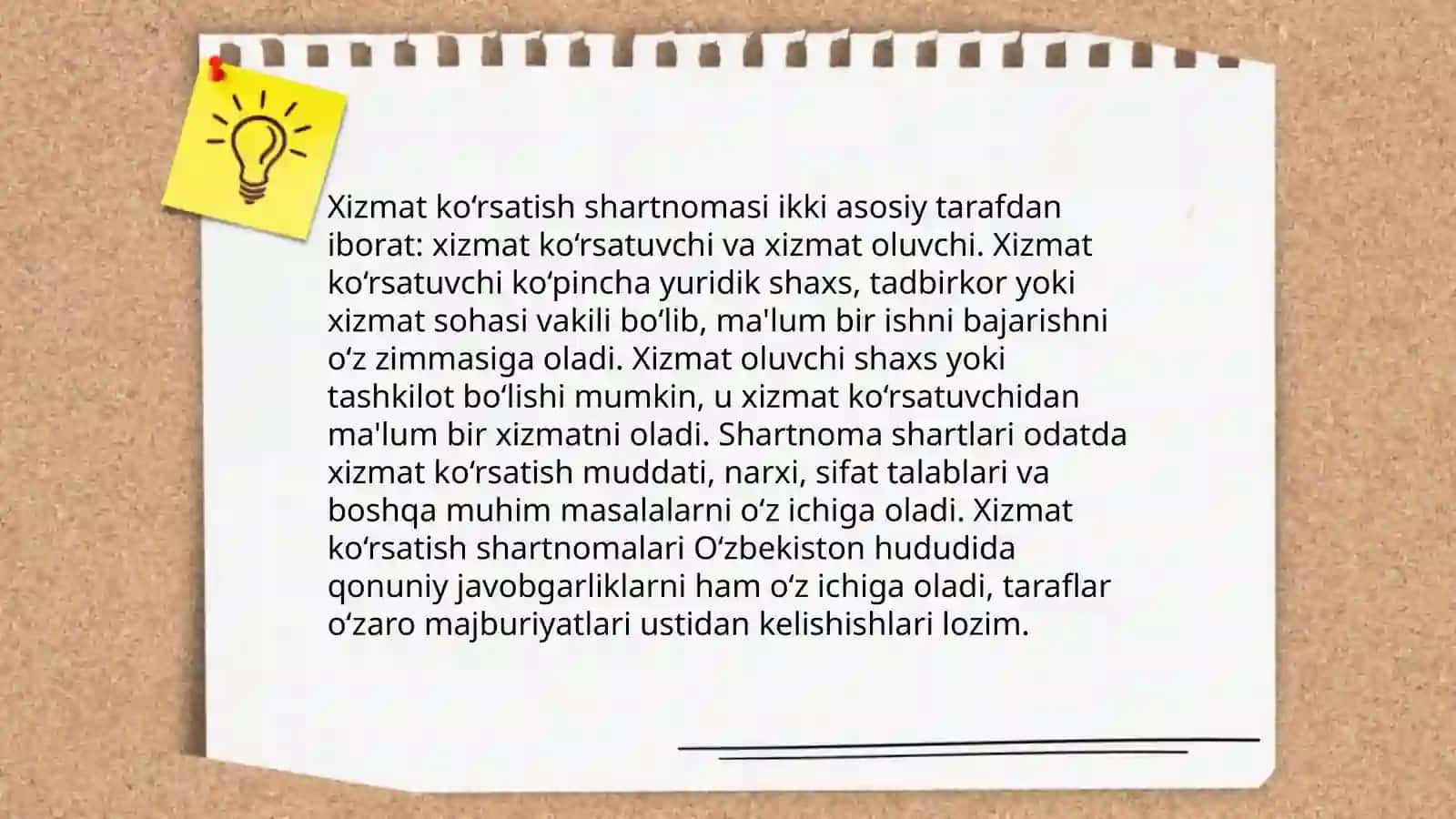 Haq evaziga xizmat ko‘rsatish shartnomasi 4